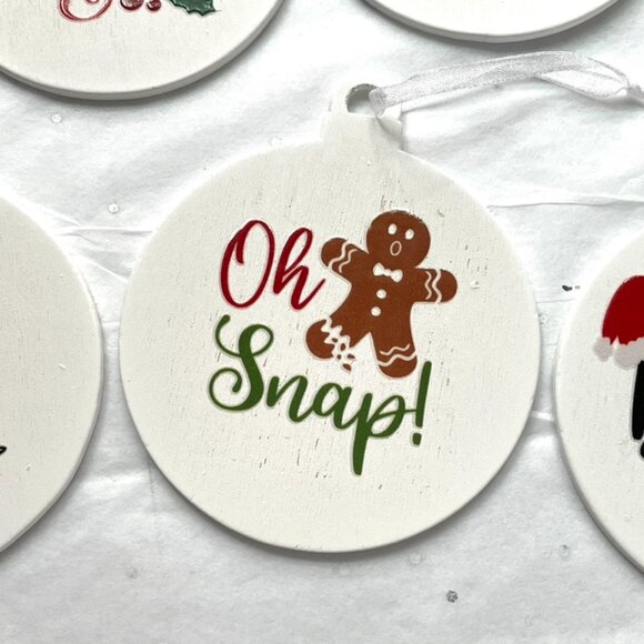 Set of 7 Lightweight Wooden Ornaments-New! - Picture 8 of 10